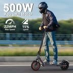 Electric Scooter With Solid Tires And Dual Braking - 350W/500W
