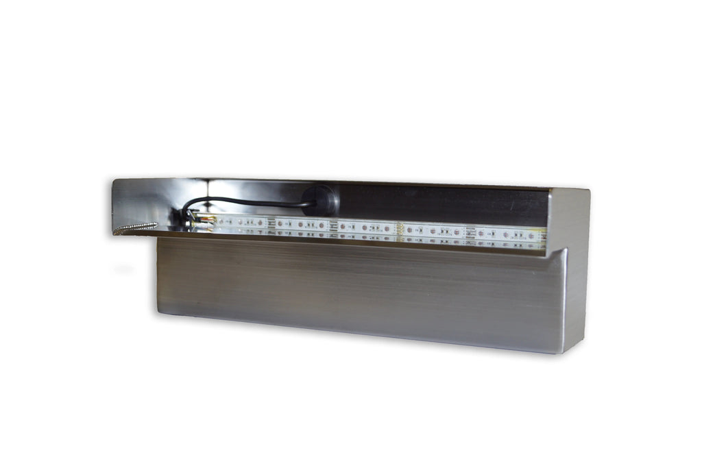 Half Off Ponds Steel Elegance Stainless Steel Spillway, 24 in, 304 SS, 1.5 in Back Inlet