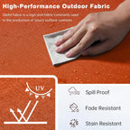 Belord Outdoor Cushion Set - 5 24 x 24 x 6 Inch Seat Cushions And 5 21 x 24 x 6 Inch Back Cushions, Orange