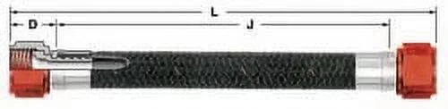 Aeroquip StartLite Racing Hose 6AN 20 ft Black Braided Stainless Steel - FCU0620