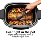 Hamilton Beach 9-in-1 Multi Cooker, 6 Qt Nonstick Aluminum Crock