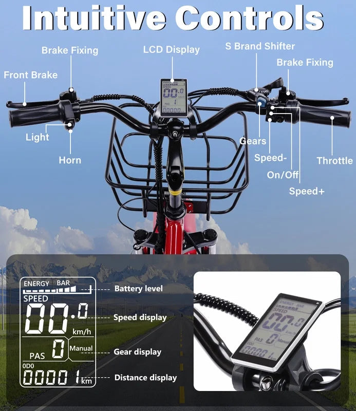 YEBEI Folding Electric Tricycle for Adults, 500W Motor, 48V15AH Lithium Battery, 20 x 4.0 in Fat Tires