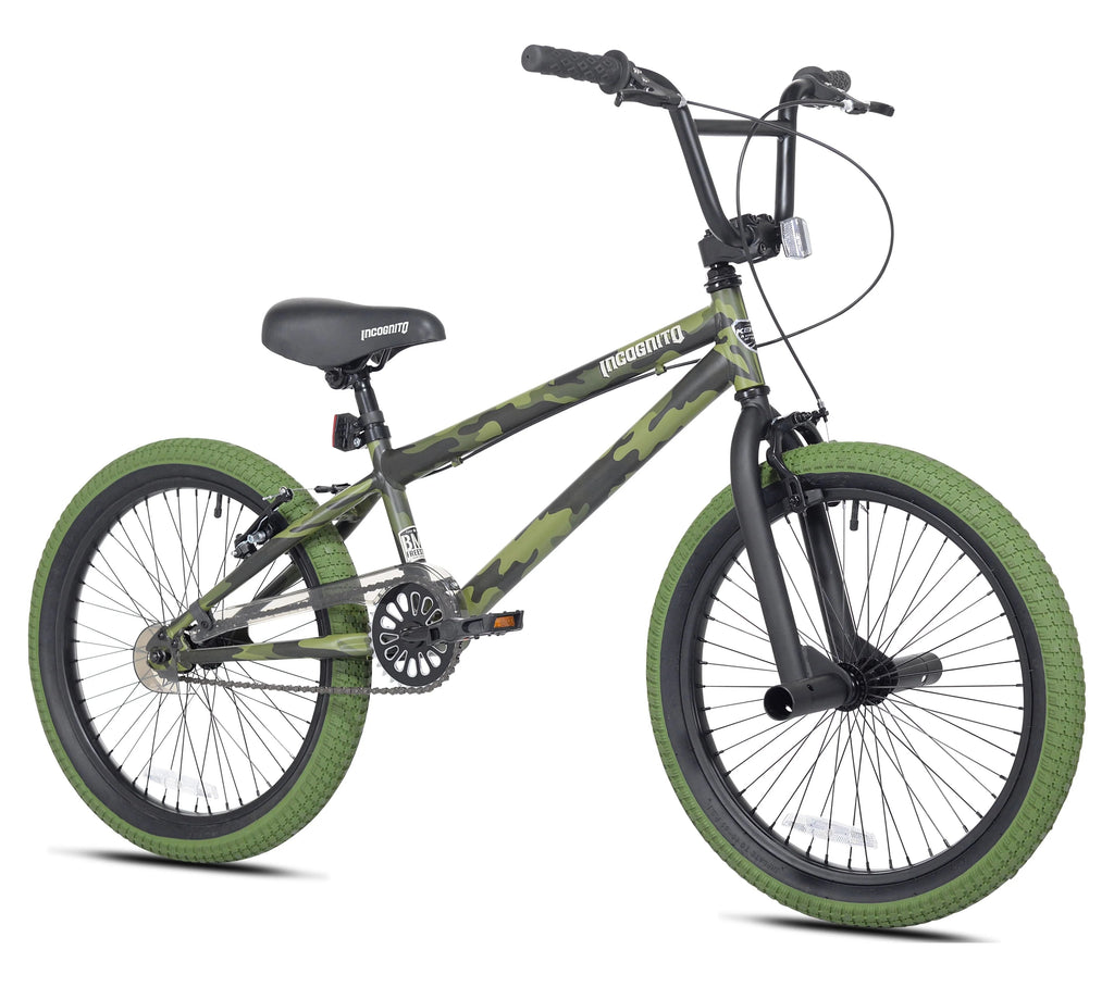 Kent BMX Kids Bicycle 20in Green Camouflage - Incognito