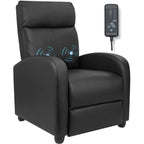 Massage Recliner Chair With PU Faux Leather Upholstery And Padded Seat
