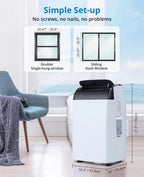 EastVita Portable Air Conditioner 10000 BTU With Remote Control And Window Kit