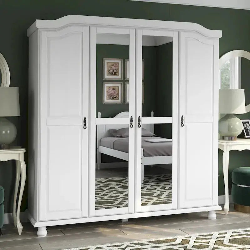 Palace Imports 4-Door Solid Wood Wardrobe Armoire, 72.25w - Kyle
