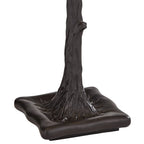 Robert Louis Tiffany Table Lamp 26 inch High Dark Bronze Cherry Blossom Stained Art Glass Shade