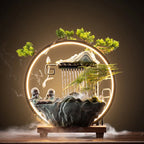 Waterfall Incense Burner With LED Lamp And Circulating Water Fountain