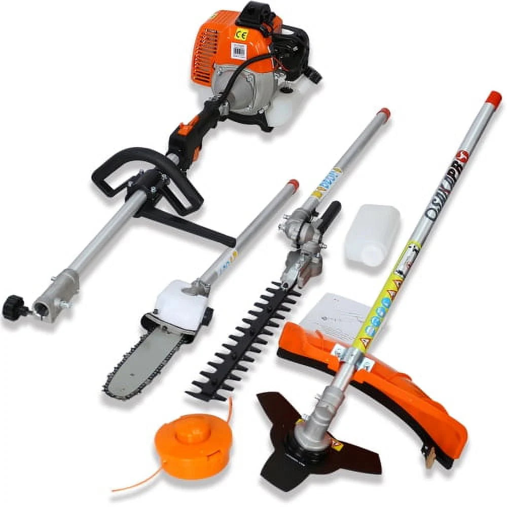 33CC 4-In-1 Gas Garden Tool System With Pole Saw, Hedge Trimmer, Grass Trimmer And Brush Cutter - Orange/Black