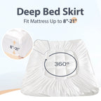 COOLHUT 4-Inch Dual Layer Gel Memory Foam Mattress Topper, King Size, White