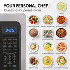 TOSHIBA 4-in-1 Countertop Microwave Oven, 1.5 Cu Ft, 1000W, Silver - ML-EC42P(SS)