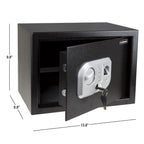 Stalwart Electronic Biometric Safe With Fingerprint Lock And 2 Override Keys