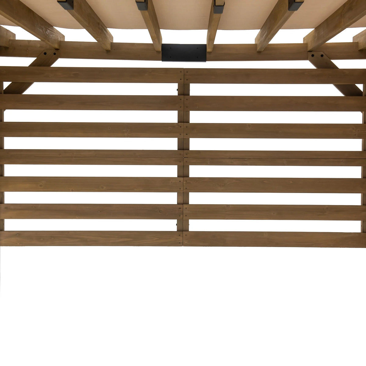 Sunjoy Cedar Wood Hot Tub Pergola 10 x 11 ft With Adjustable Canopy And Privacy Screen