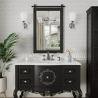 Rectangular Wall Mirror With Wood Frame, 18 x 26 in, 22 x 30 in, 24 x 36 in, or 40 x 26 in - Multiple Sizes