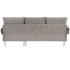 Churanty Convertible L-Shaped Sectional Sofa With Reversible Chaise Lounge, 84 Inch