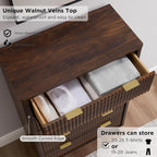 OKD 6-Drawer Dresser With Faux Marble Top, Natural Oak, 16in D x 54in W x 32in H
