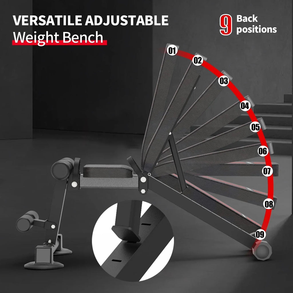 K Kingkang Adjustable Weight Bench, Foldable, 660LB