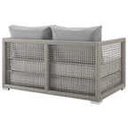 Afuera Living Wicker Patio Loveseat, Gray - 52in W x 32in D