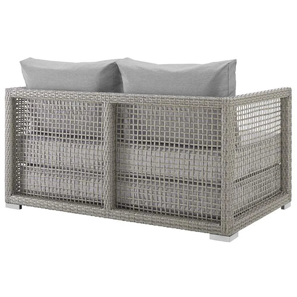 Afuera Living Wicker Patio Loveseat, Gray - 52in W x 32in D