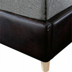 Furniture of America Goodwater Faux Leather Full Foundation Bed - Brown