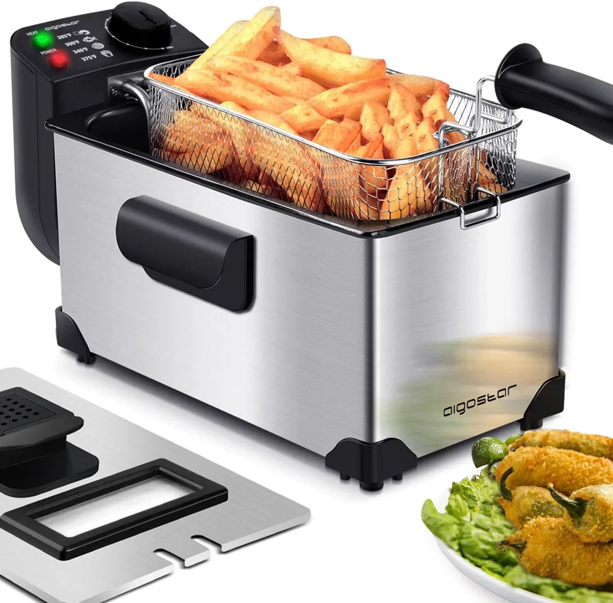Ushas Electric Deep Fryer With Basket, 3 Liters, 1650W