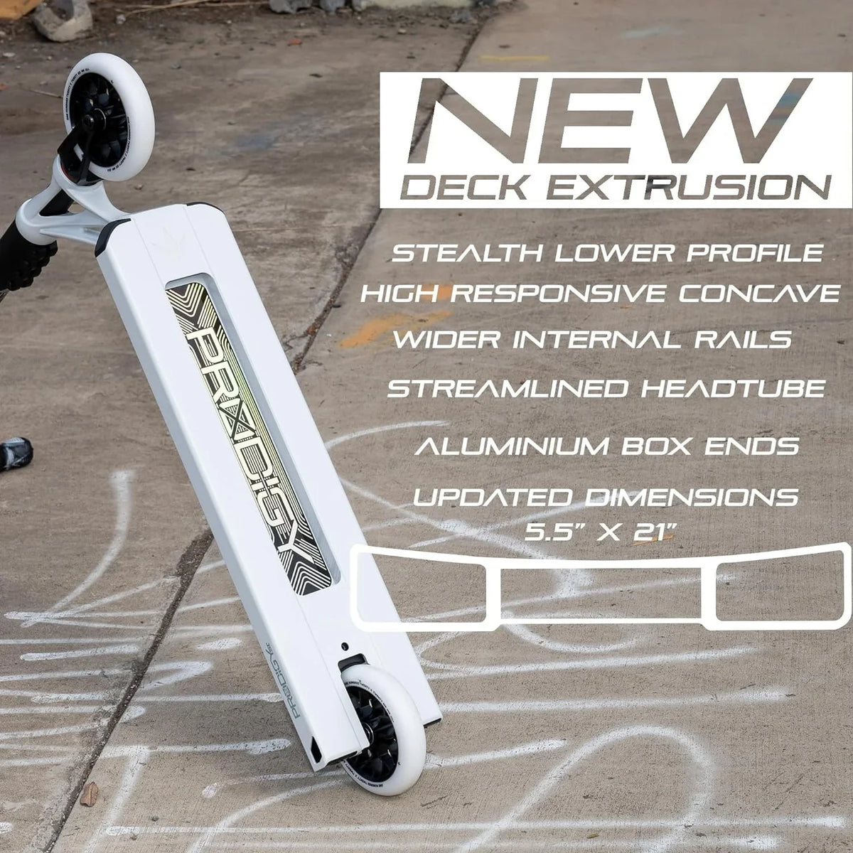 Envy Prodigy X Street Complete Scooter, White, 5.5 x 21 in - COMPPROXSTWH