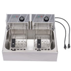 Commercial Electric Deep Fryer, 5000W, 12L Single Tank, Stainless Steel Fry Basket
