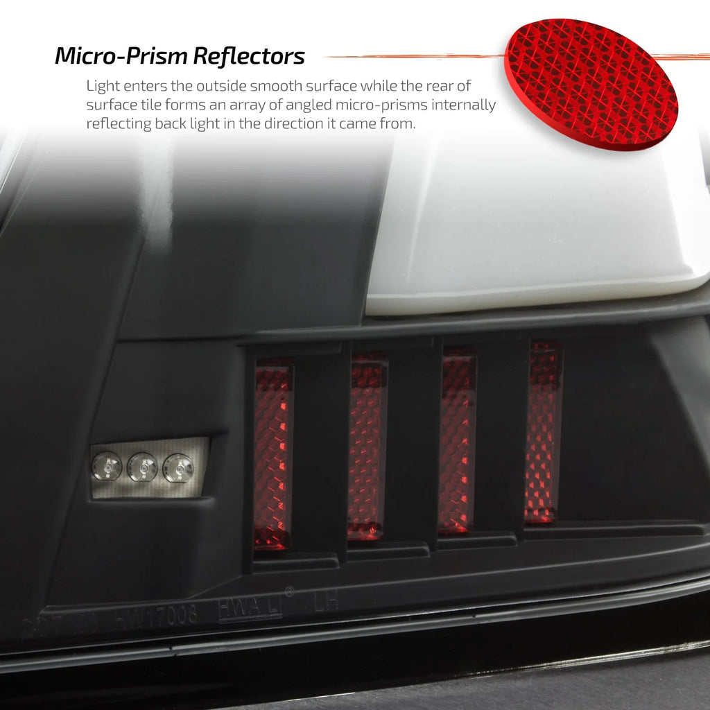 AKKON Black Headlight And LED Tube Bar Tail Light Combo Pair - Fits 2006-2013 Chevy Impala, 2014-2016 Impala Limited