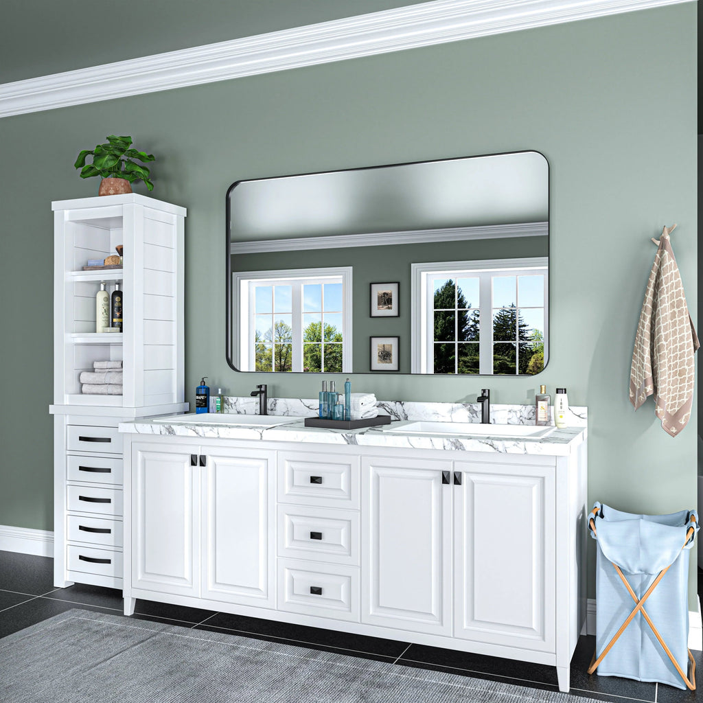 Aluminum Alloy Rounded Corner Wall Vanity Mirror