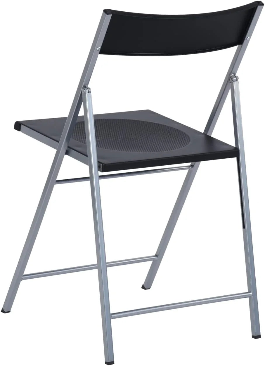 Homylin Commercial Folding Chairs, Pack Of 6, Black, 16.5in D x 18.7in W x 30.5in H