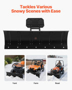 VEVOR Universal Steel ATV/UTV Snow Plow Kit, 48in - 3 Mount Options