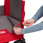 Radio Flyer 3-in-1 All-Terrain EZ Fold Wagon With Canopy, Red And Gray, Air Tires