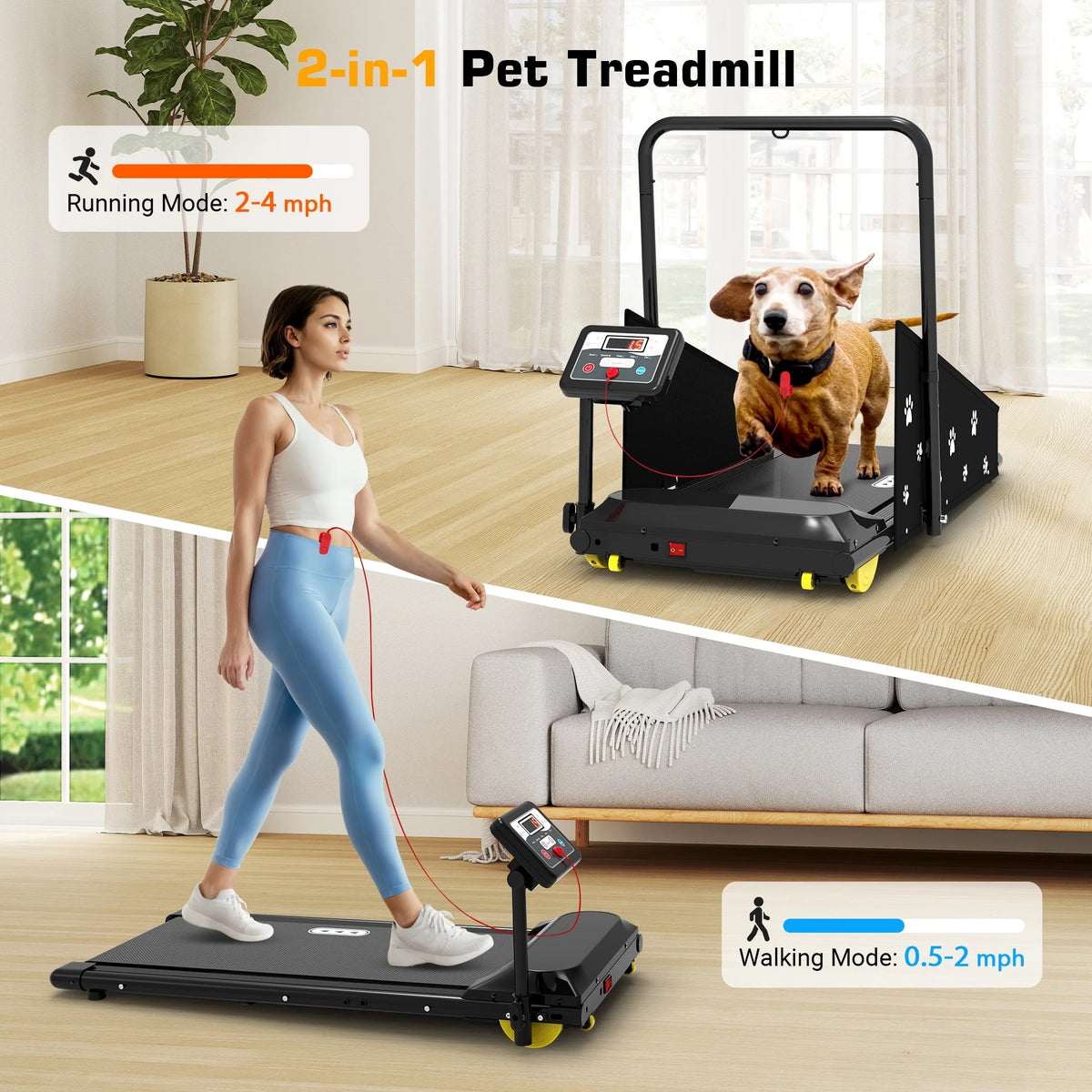 Hapycity Dog Treadmill 265LB Capacity With LCD Display And Remote