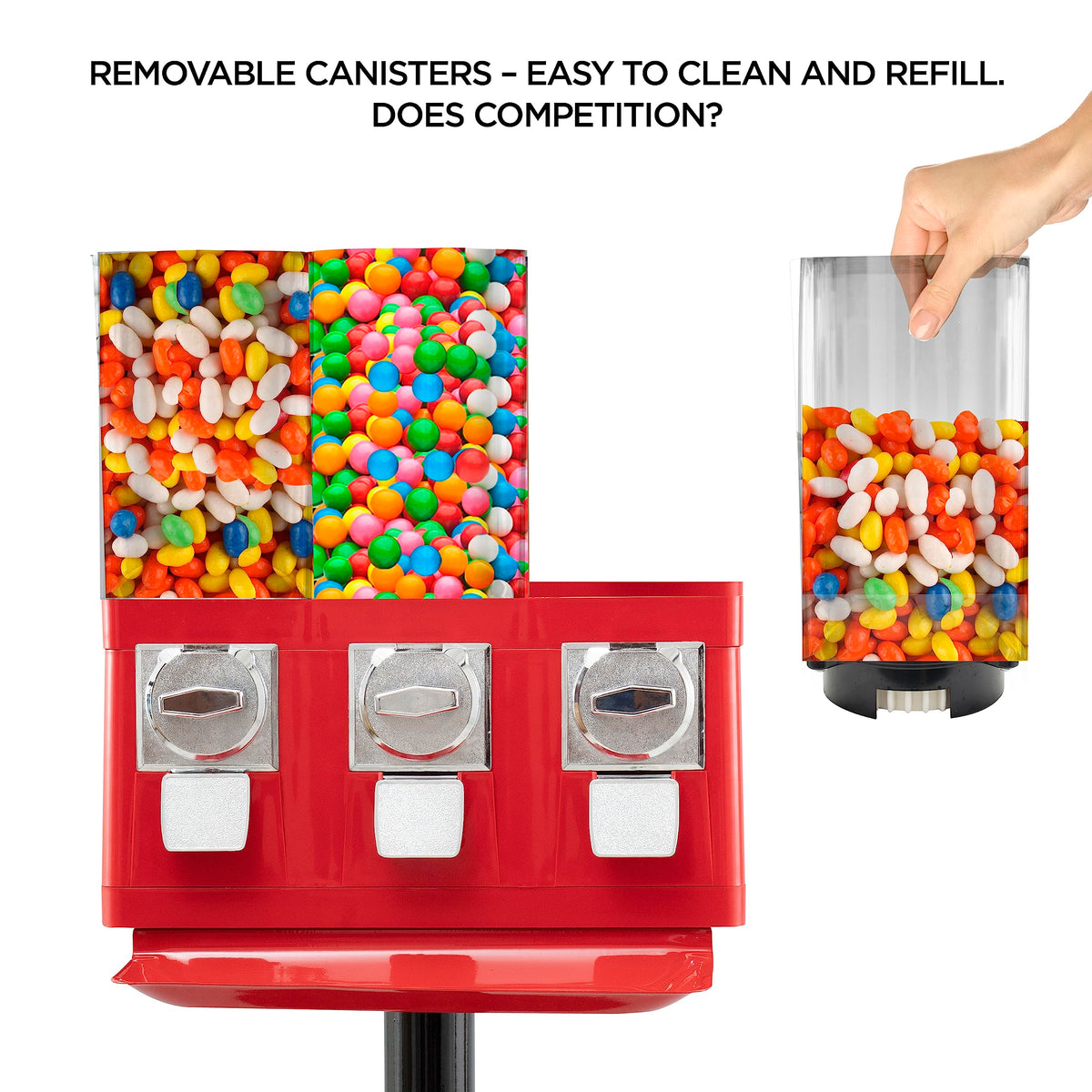 Commercial Dispenser With Removable Canisters