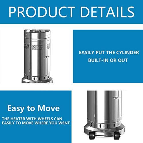 NIC Outdoor Patio Propane Heater 2 Set 48,000-BTU Stainless Steel Silver
