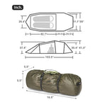 Naturehike Baluosi UL Ultralight Tunnel Hiking Tent, 15D, 2/3 Person, Olive Green - CNK2450WS036