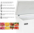 KITMA Commercial Top Chest Freezer 7 Cu. Ft. White