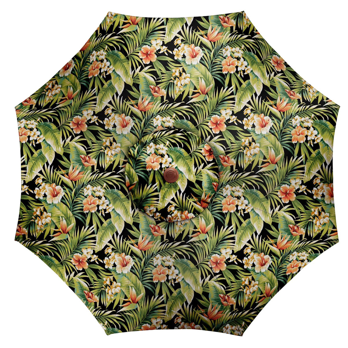 BrylaneHome 9 Ft Tilt-And-Crank Patio Umbrella With 8 Steel Ribs