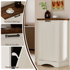 HARIPUL Single Tilt-Out Trash Cabinet For 13 Gallon Waste Bin, White