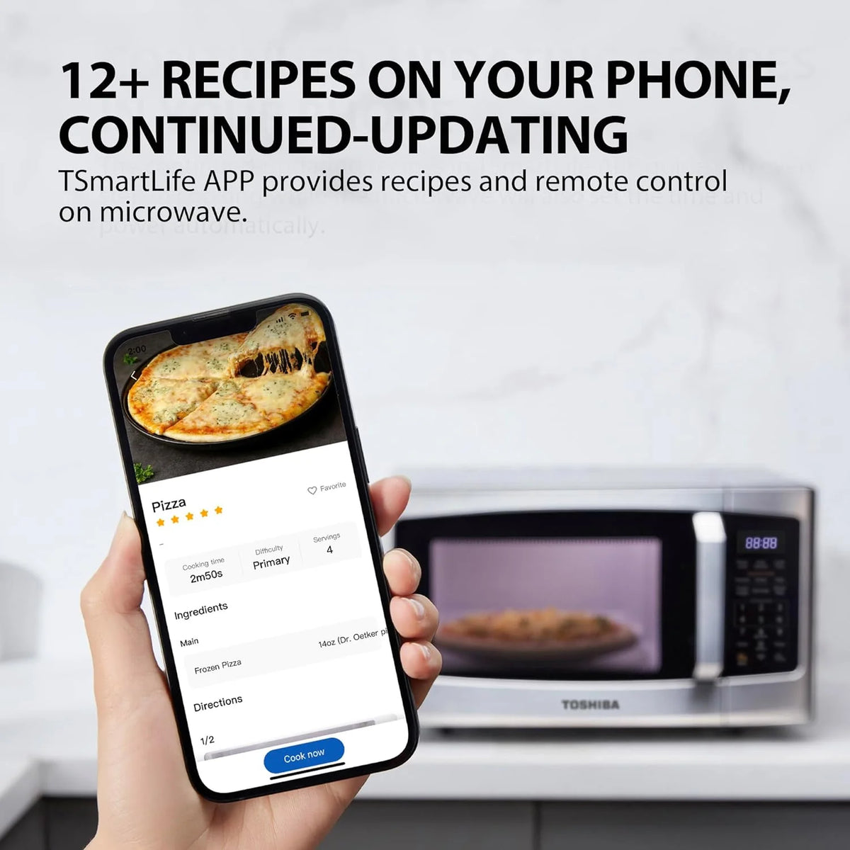 TOSHIBA 4-in-1 Countertop Microwave Oven, 1.5 Cu Ft, 1000W, Silver - ML-EC42P(SS)