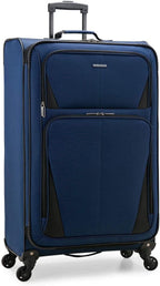 U.S. Traveler Expandable Softside Luggage, Navy, 31in Checked Large - Aviron Bay