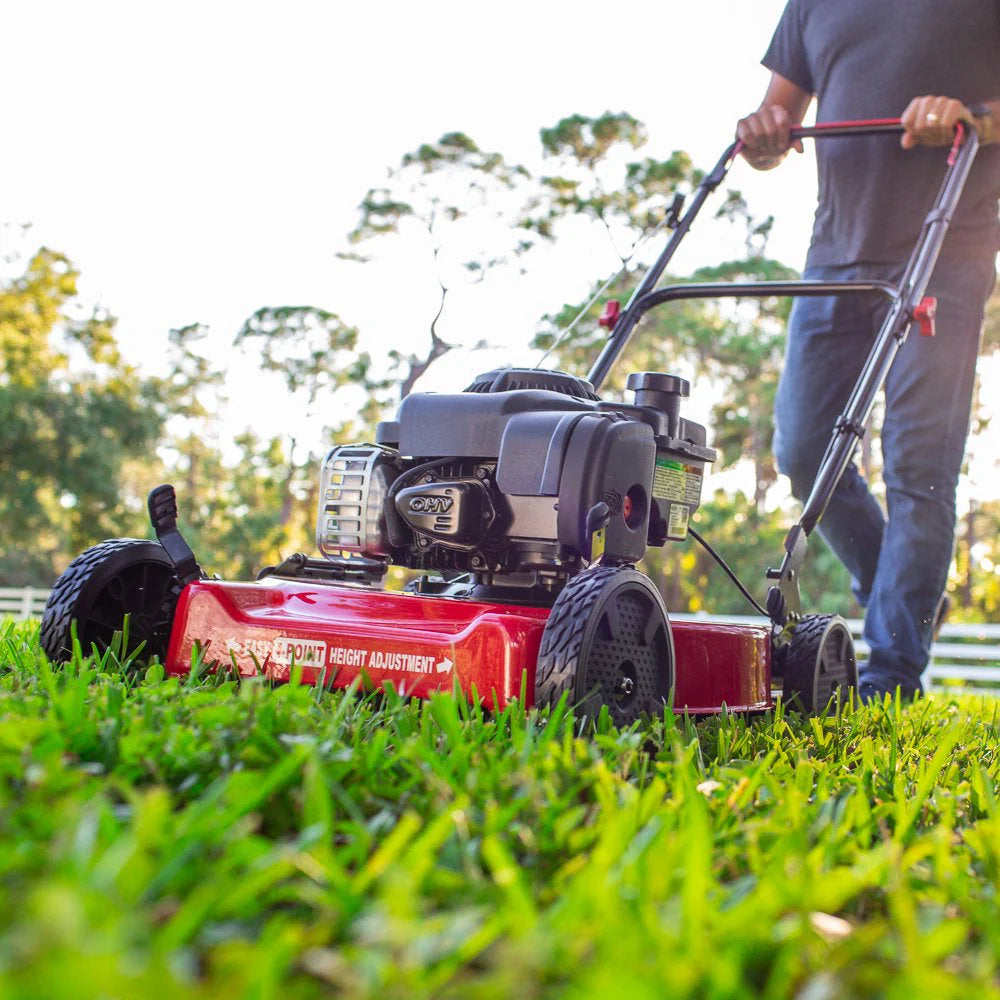 Hyper Tough Gas Push Lawn Mower, 20-Inch 125cc V-Twin Engine