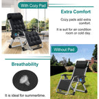 Docred Zero Gravity Folding Recliner Chair With Pad, Headrest And Cup Holder