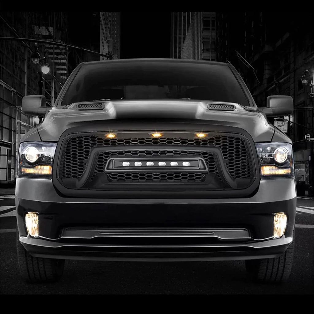 AMERICAN MODIFIED Armor Grille With Off Road Lights For 11-16 Ford F250/F350/F450/F550 Super Duty