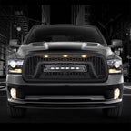 AMERICAN MODIFIED Armor Grille With Off Road Lights For 11-16 Ford F250/F350/F450/F550 Super Duty