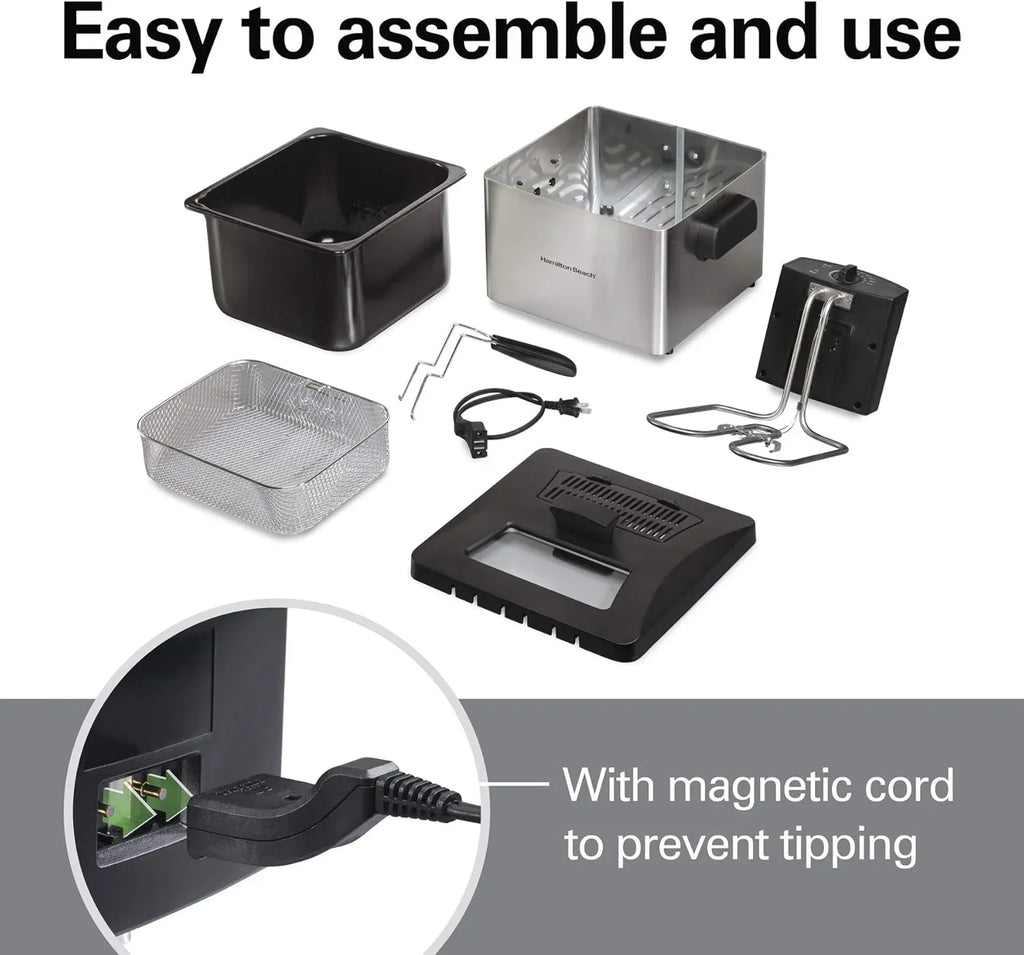 Professional Style Electric Deep Fryer, 1800 Watts, 21 Cups / 5 Liters - 35042