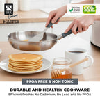 BRA COOKWARE 9-Piece Stainless Steel Cookware Set With Silicone-Coated Handles - Master