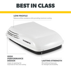 Dometic Penguin II Rooftop Air Conditioner, 11000 BTU, White - PENGUIN AC PW 410A
