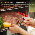EAST OAK 30in Digital Electric Smoker, 725 Sq. In., Night Blue, Glass Door