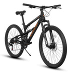 26 Inch Full-Suspension Mountain Bike, 21-Speed, 26x16 Inch Carbon Steel Frame